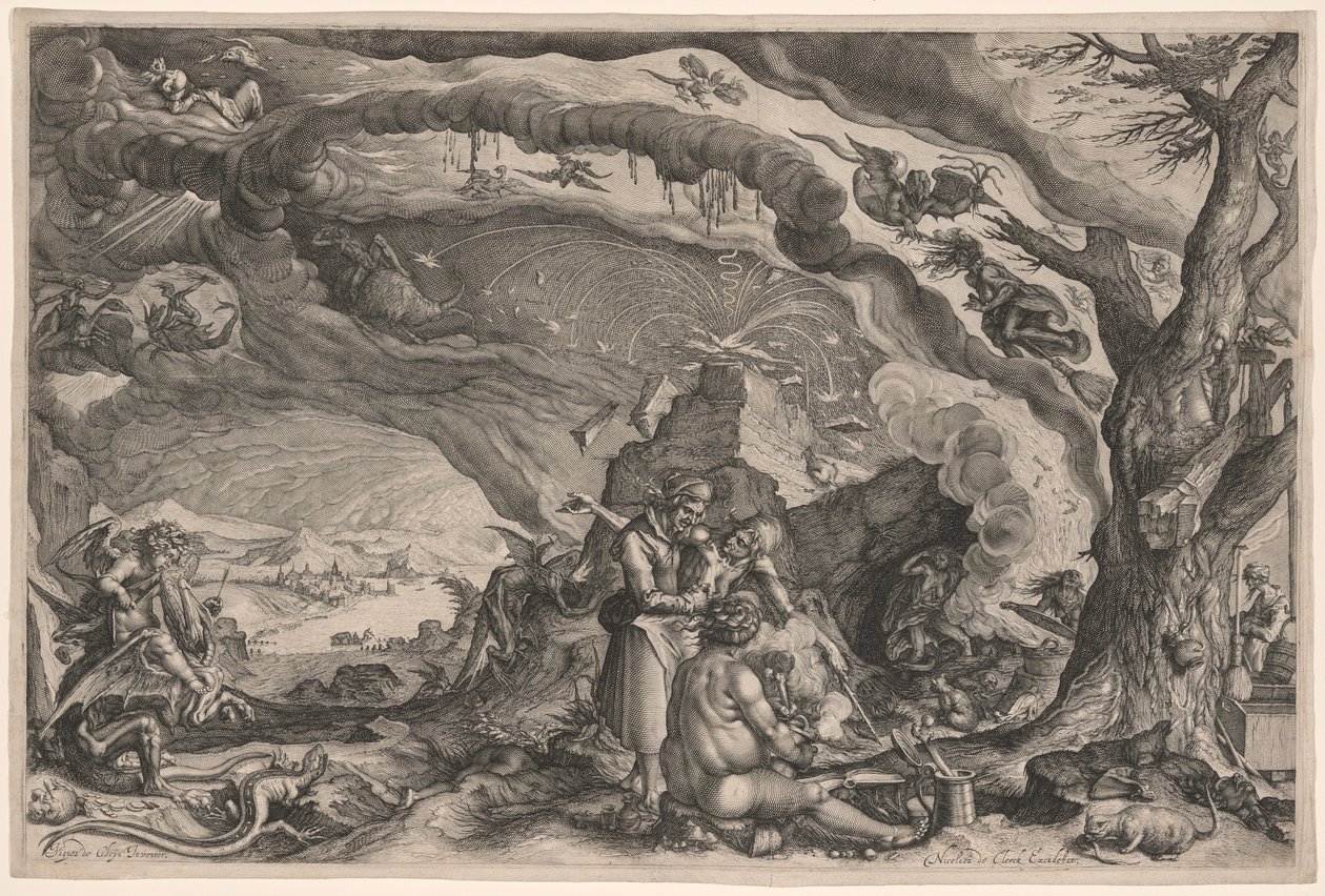 Le streghe si preparano per il Sabbath da Jacques de Gheyn II