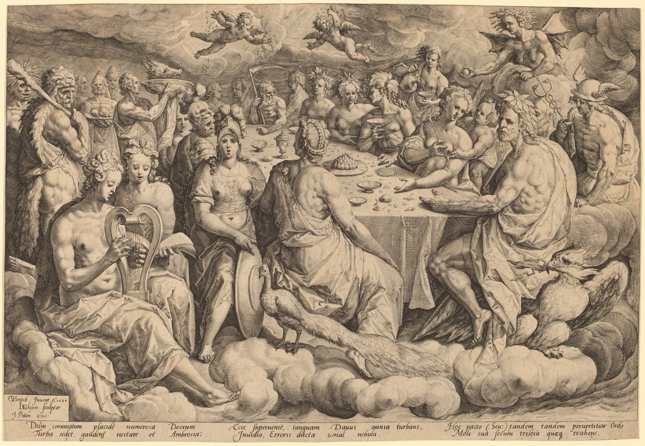 Banchetto degli dei al matrimonio di Peleo e Teti da Jacques de Gheyn II, after Crispen van den Broecke