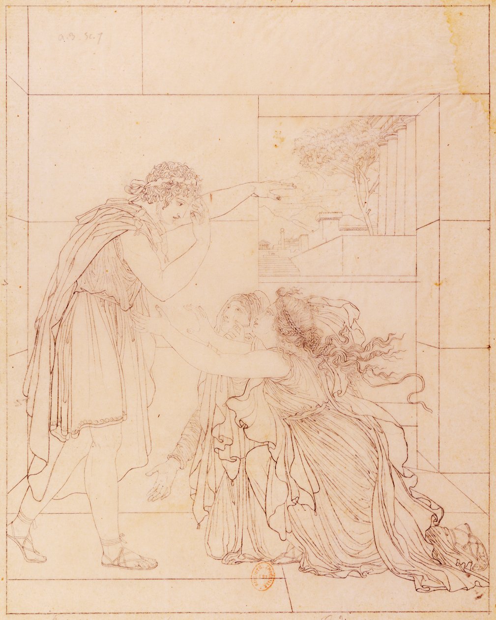 Andromaca ai piedi di Pirro, illustrazione per Andromaca di Jean Racine (Jacques de Seve) da Jacques de Seve