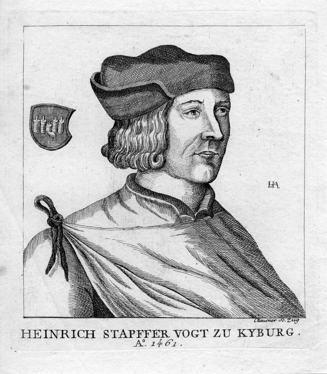 ritratto inciso da Jakob Joseph Clausner