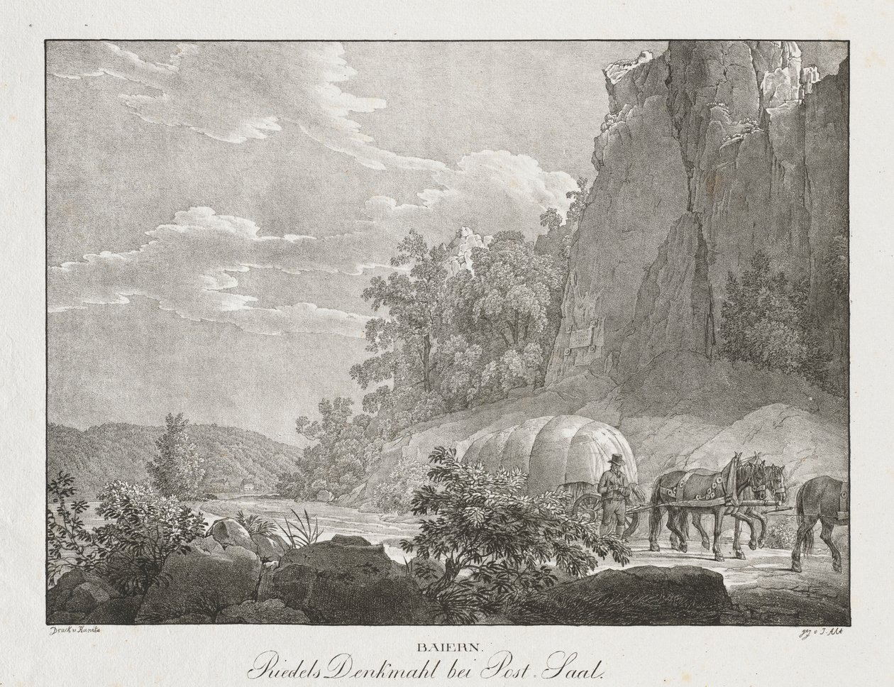 Baiern, Monumento di Riedel presso Post-Saal da Jakob Alt
