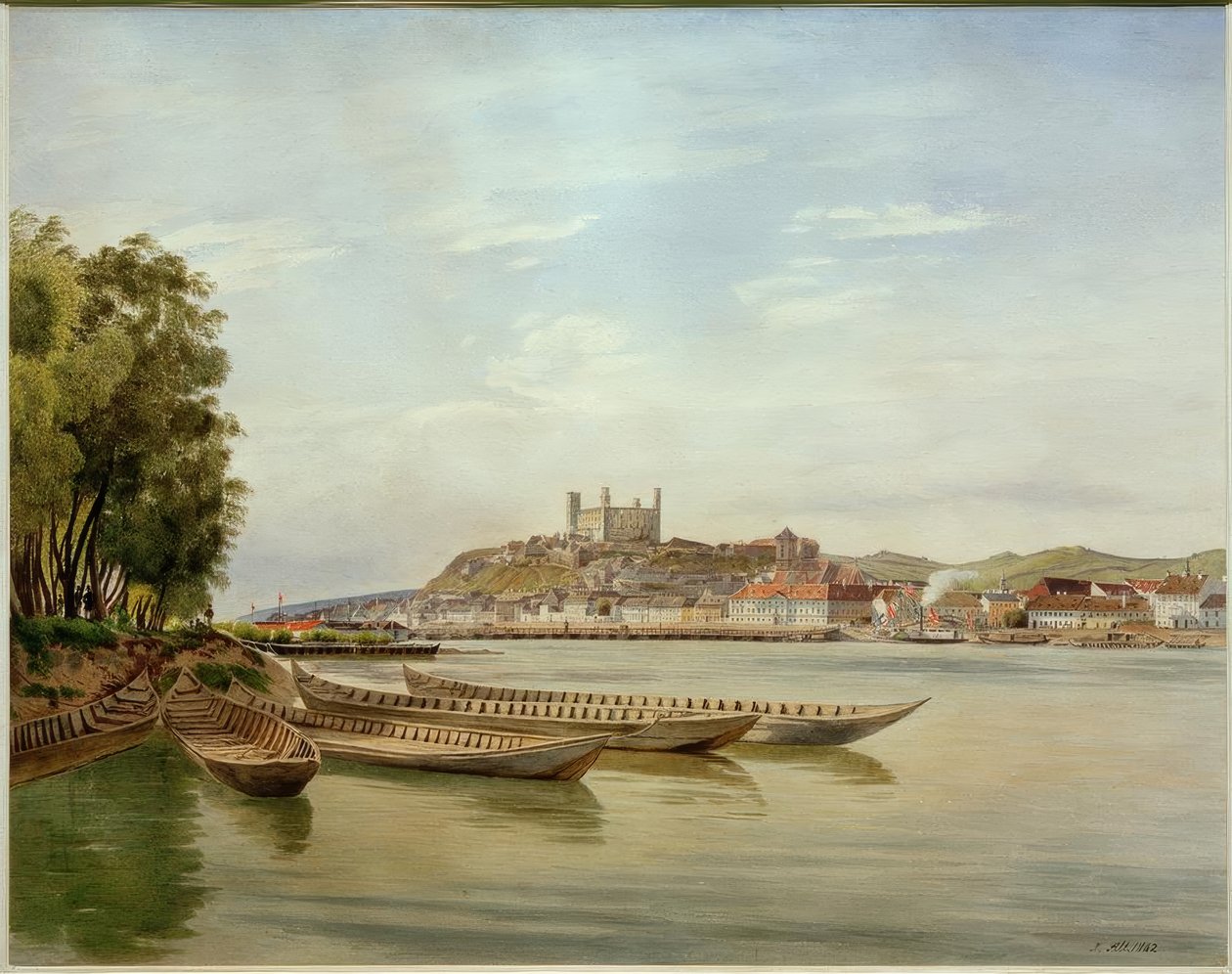 Vista su Pressburg da Jakob Alt