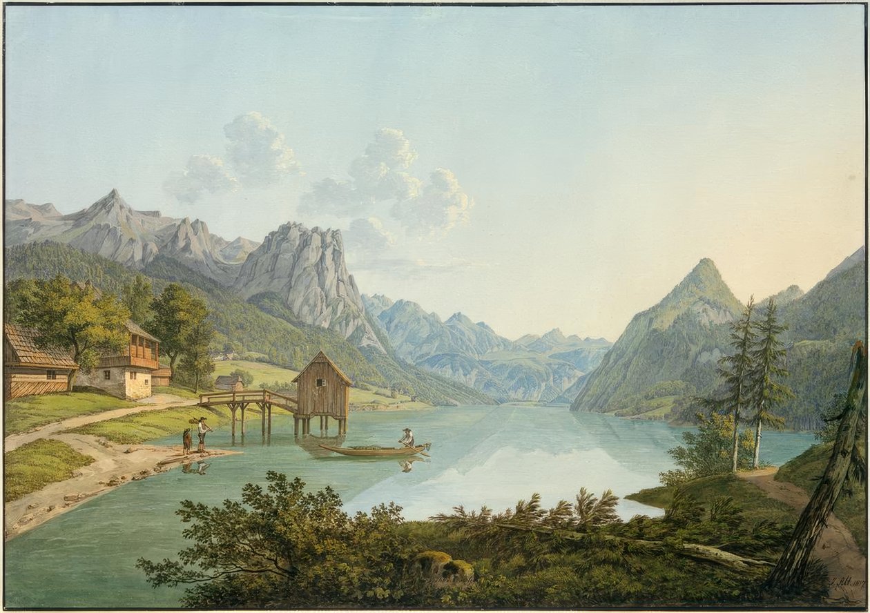 Il lago Grundlsee da Jakob Alt