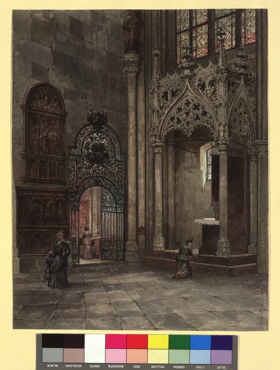 Baldacchino gotico nella chiesa di Santo Stefano, davanti alla Cappella della Croce da Jakob Alt
