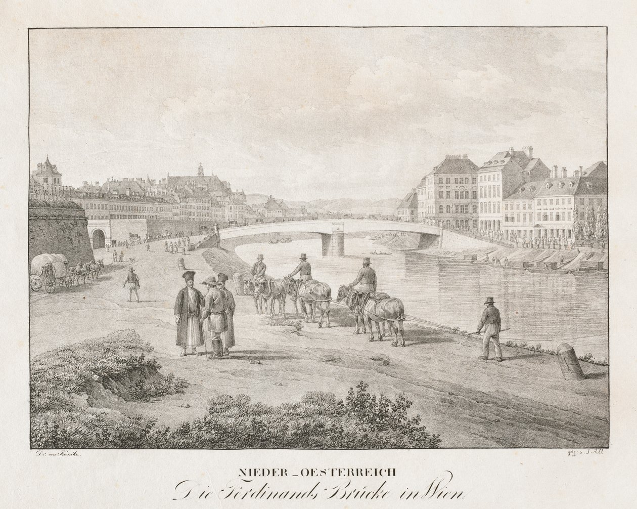 Bassa Austria, il ponte Ferdinand a Vienna da Jakob Alt