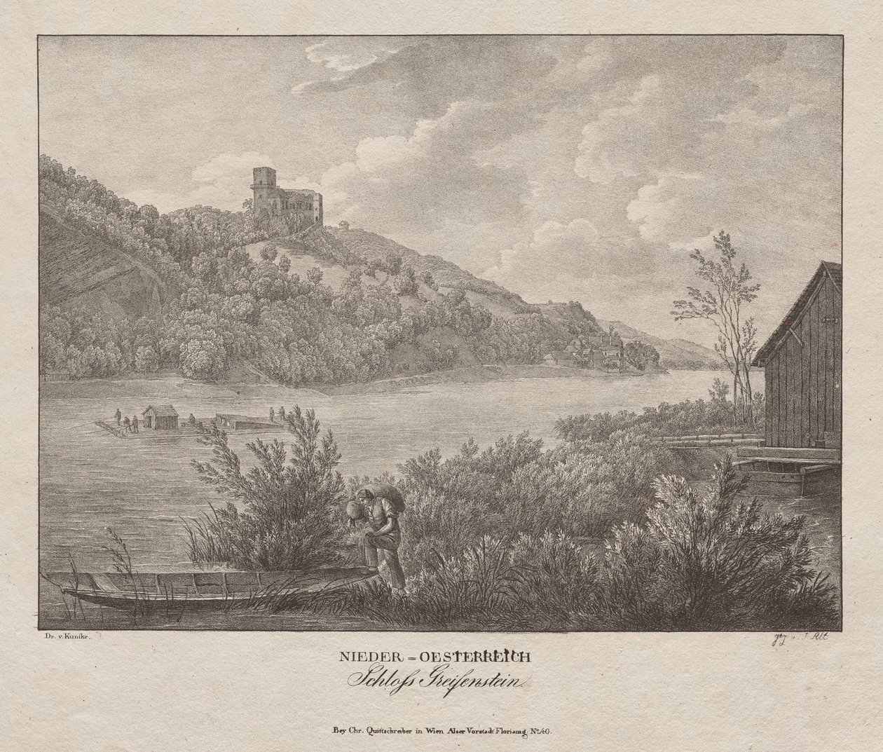 Bassa Austria, Castello di Greifenstein da Jakob Alt
