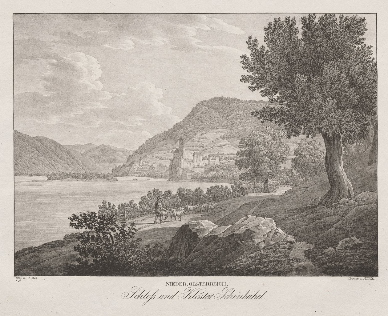 Bassa Austria, Castello e Monastero di Schönbüchel da Jakob Alt