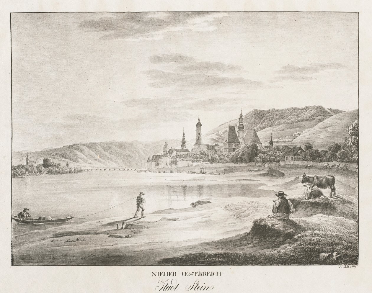 Nieder-Österreich, Stadt Stein, 1819 da Jakob Alt