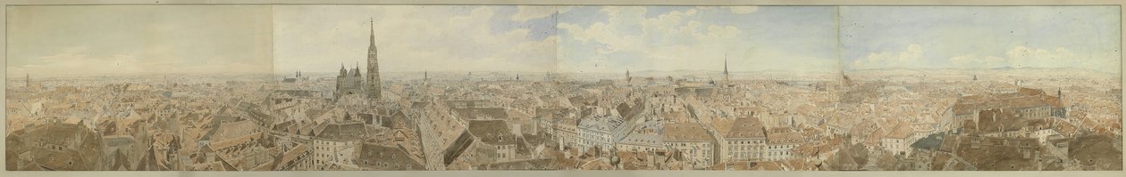 Panorama di Vienna dalla cupola della Chiesa di San Pietro da Jakob Alt