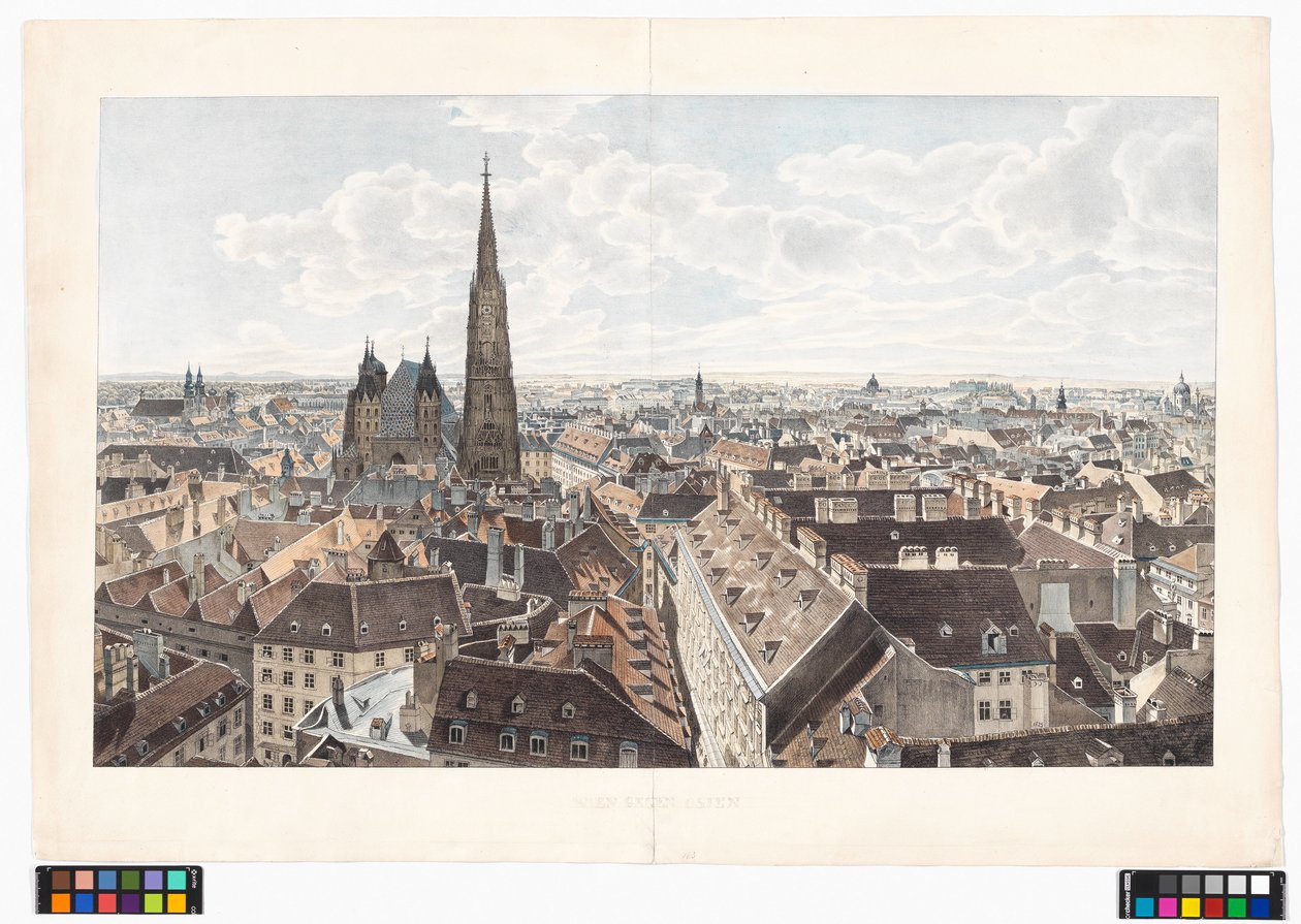 Panorama di Vienna verso est dalla Chiesa di San Pietro da Jakob Alt