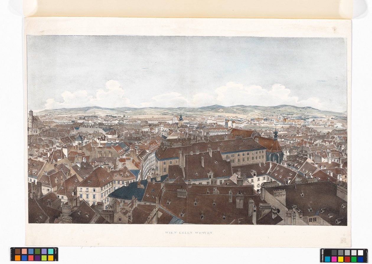 Panorama di Vienna verso ovest, visto dalla Chiesa di San Pietro da Jakob Alt