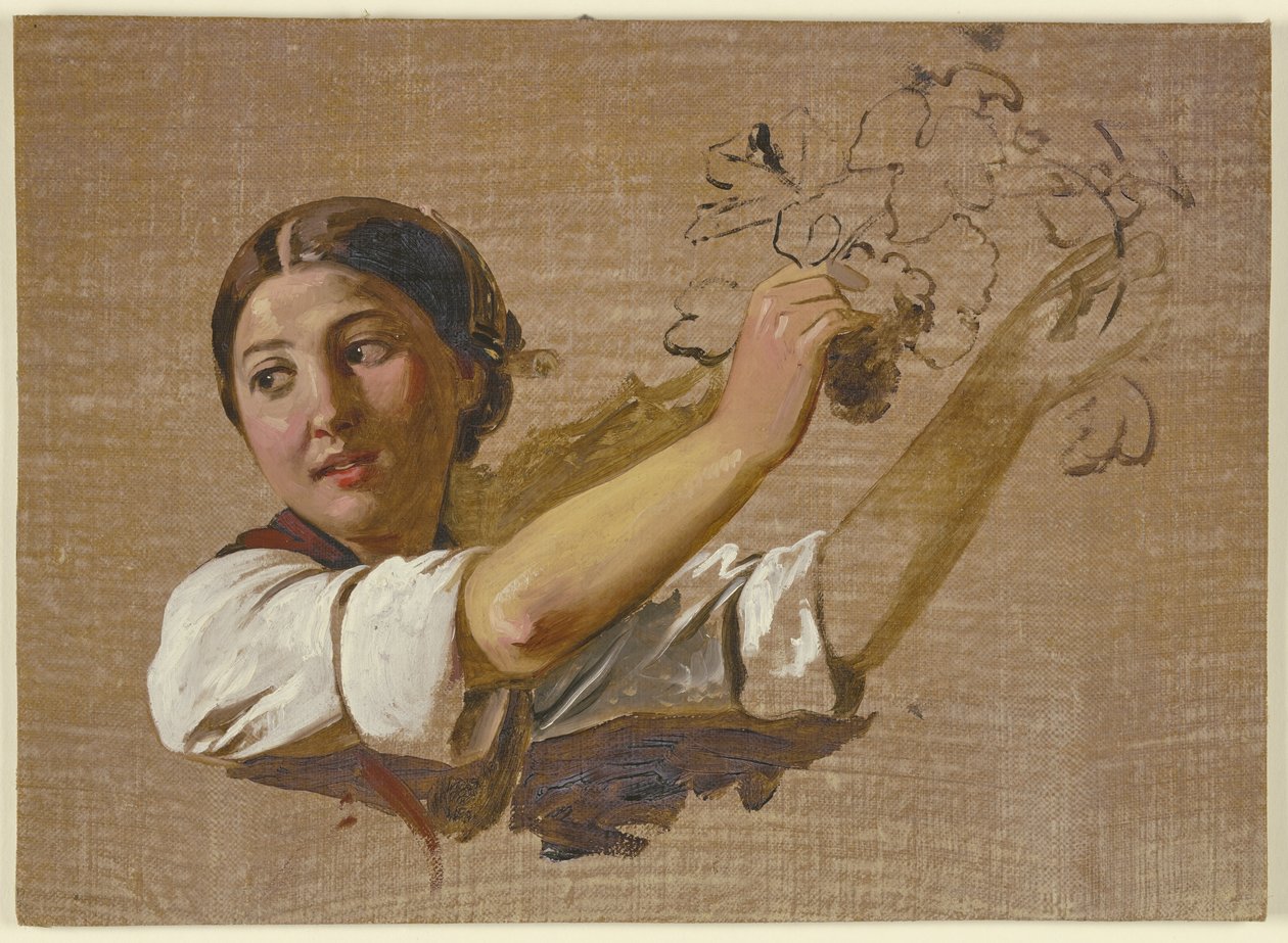 Ritratto a mezzo busto di una contadina da Jakob Becker