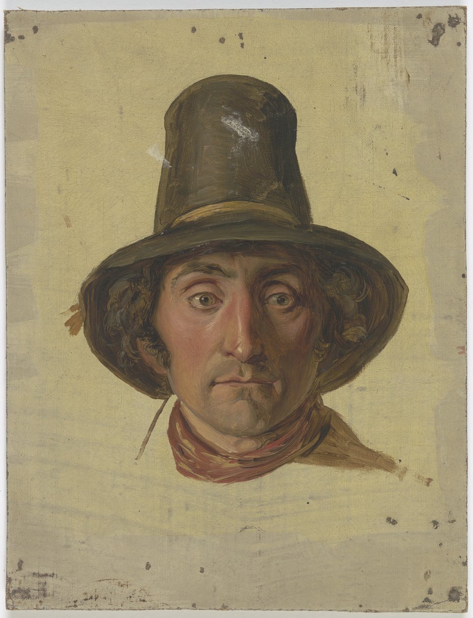 Contadino con un cappello a cilindro da Jakob Becker
