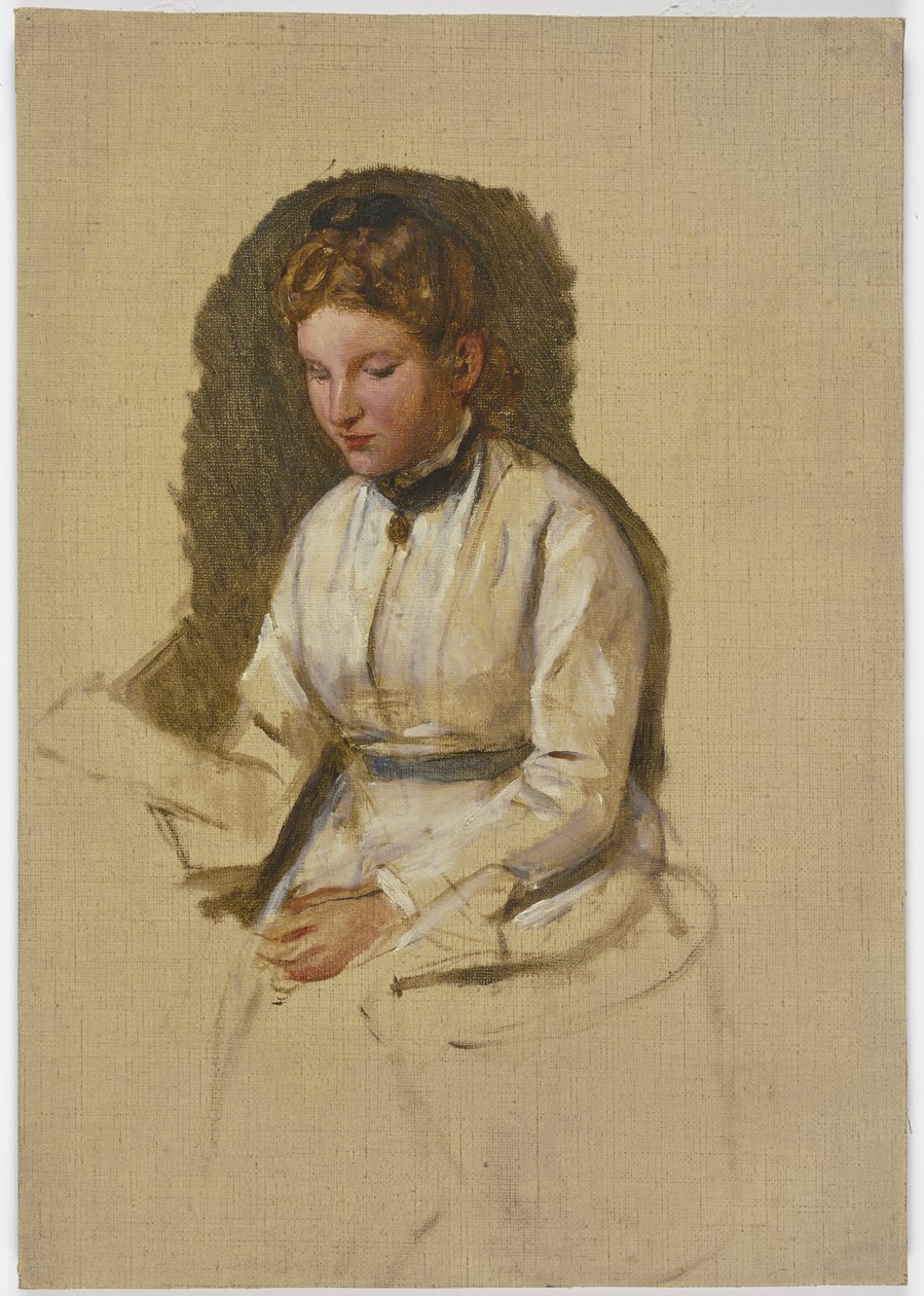 Giovane ragazza in camicetta bianca da Jakob Becker