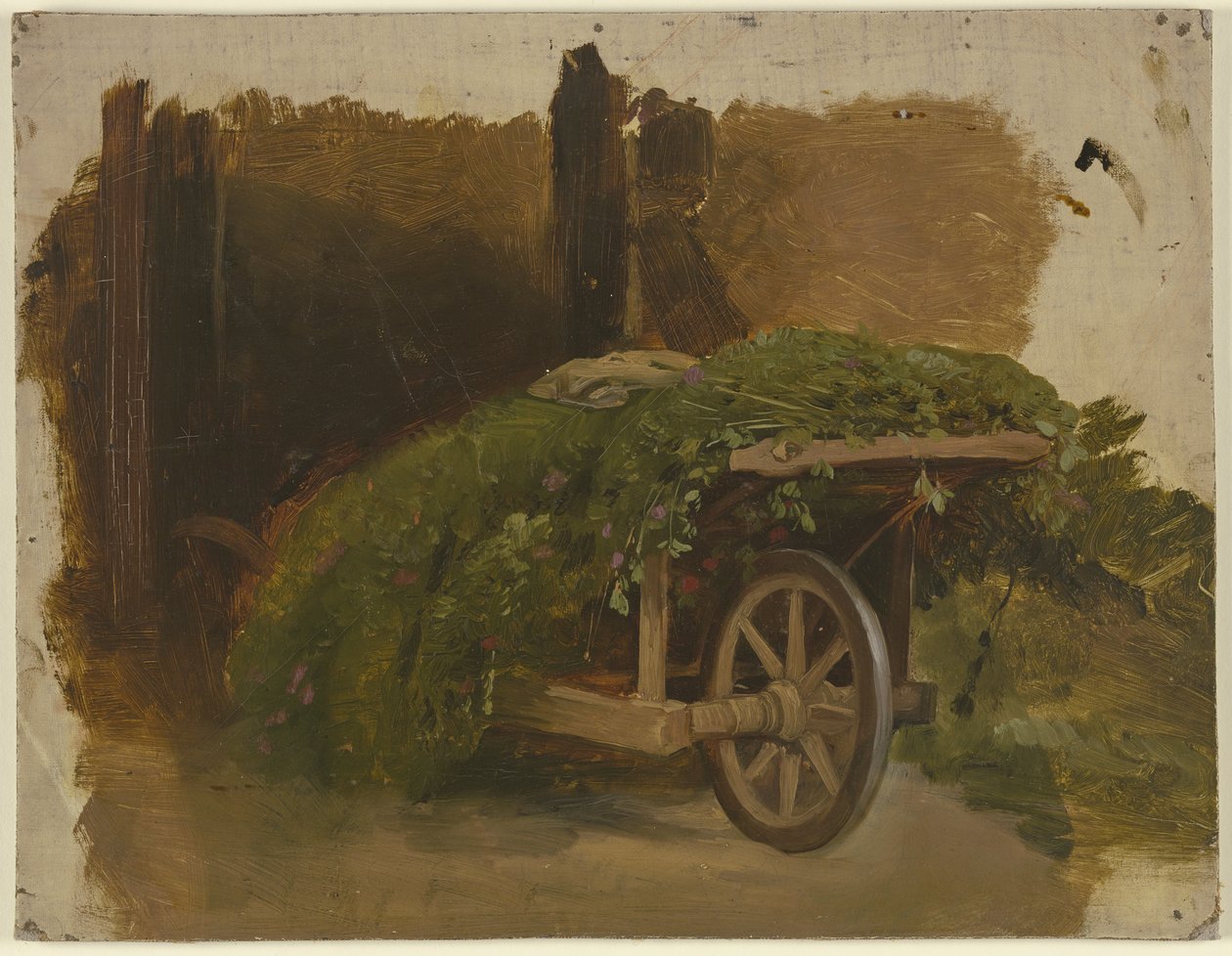 Carretto carico di erba tagliata da Jakob Becker