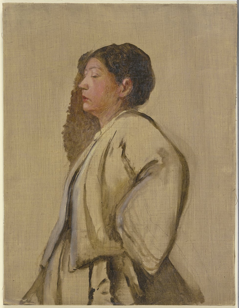 Studio di ritratto di una giovane donna da Jakob Becker
