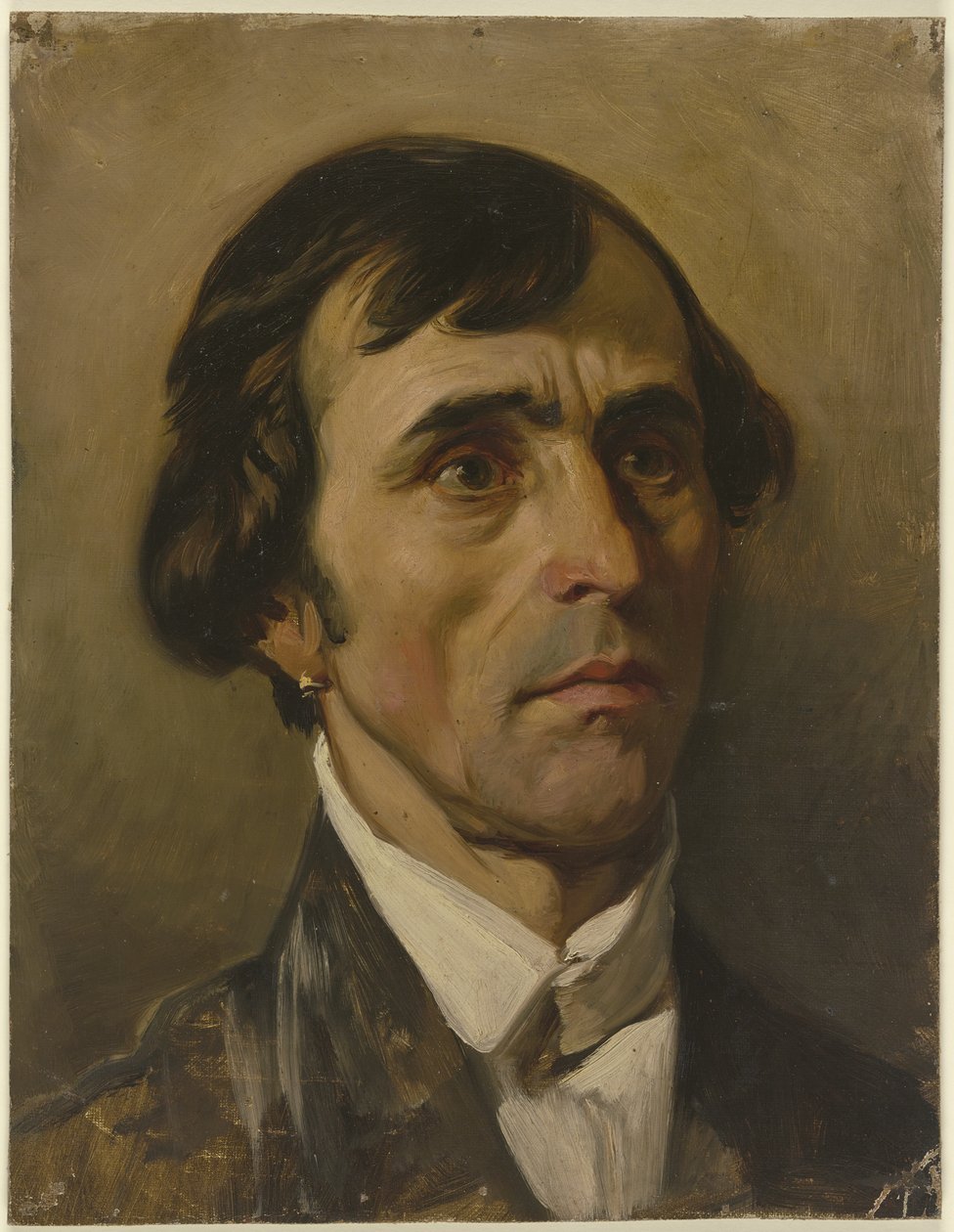 Studio di ritratto di un uomo da Jakob Becker