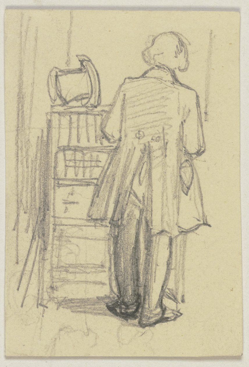 Figura di spalle di un uomo in frac da Jakob Becker