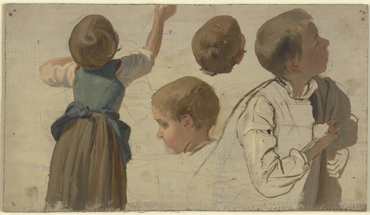 Studi di un bambino da Jakob Becker