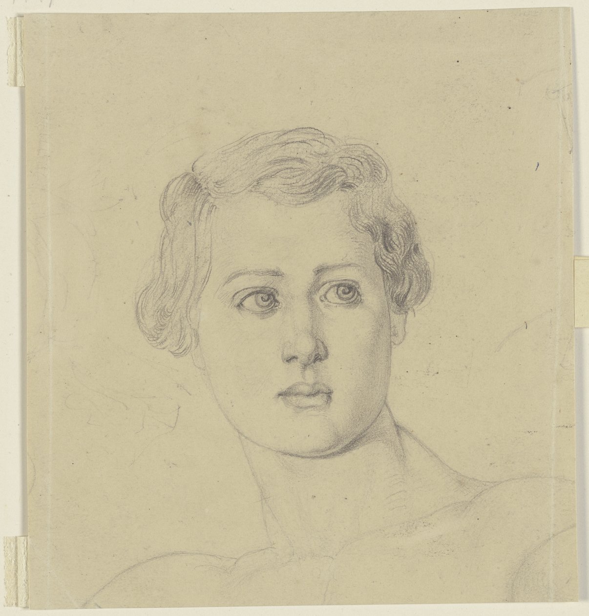 Testa di giovane uomo in primo piano da Jakob Becker