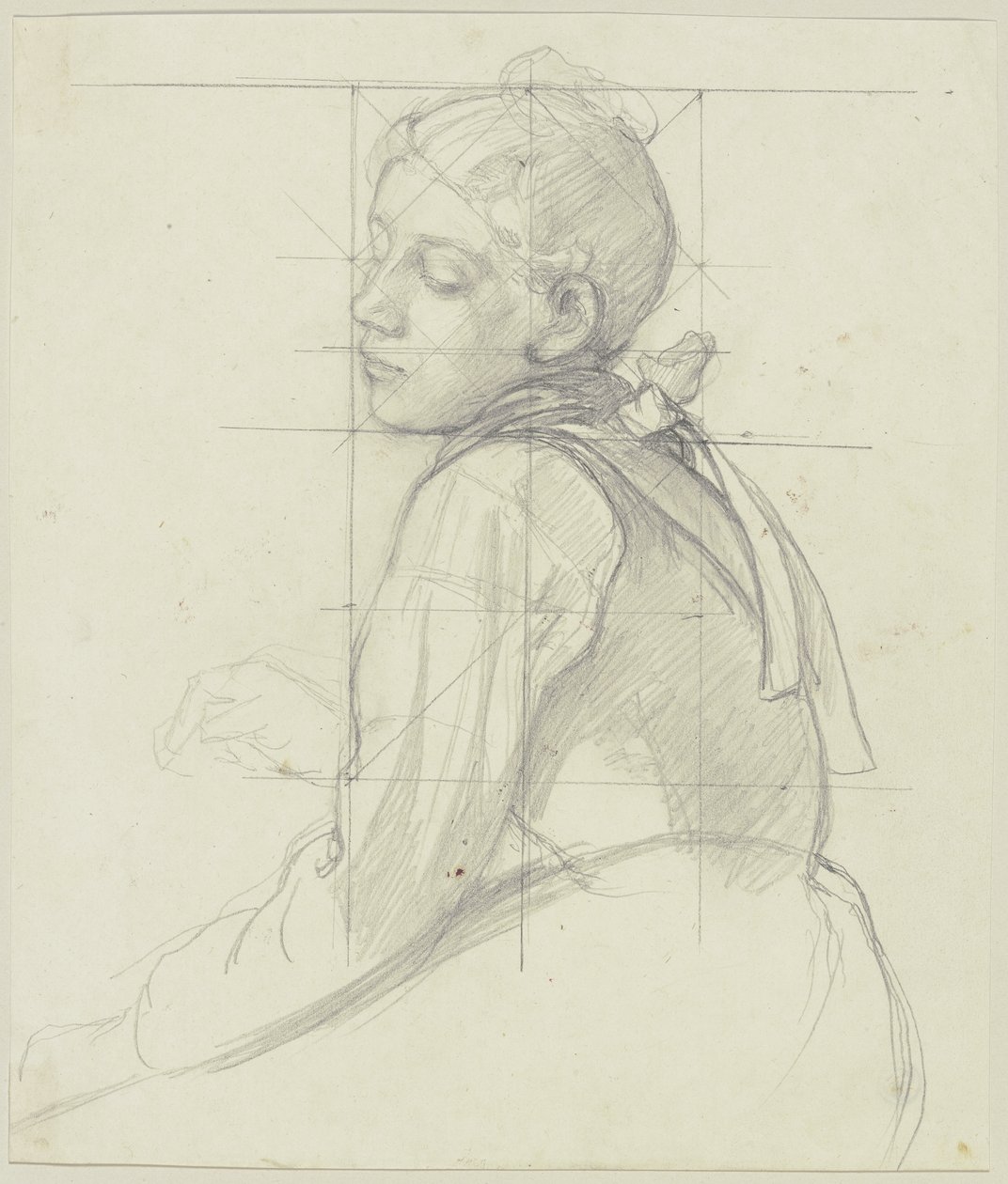 Giovane contadina, mezza figura da Jakob Becker