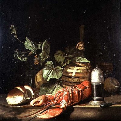 Natura morta con aragosta da Jakob Bogdani or Bogdany