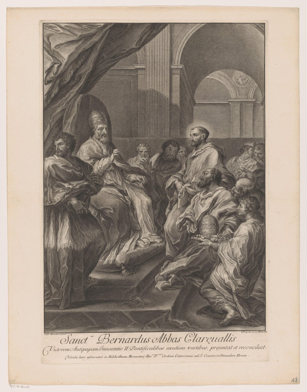 San Bernardo di Chiaravalle davanti a papa Innocenzo II da Jakob Frey (I)