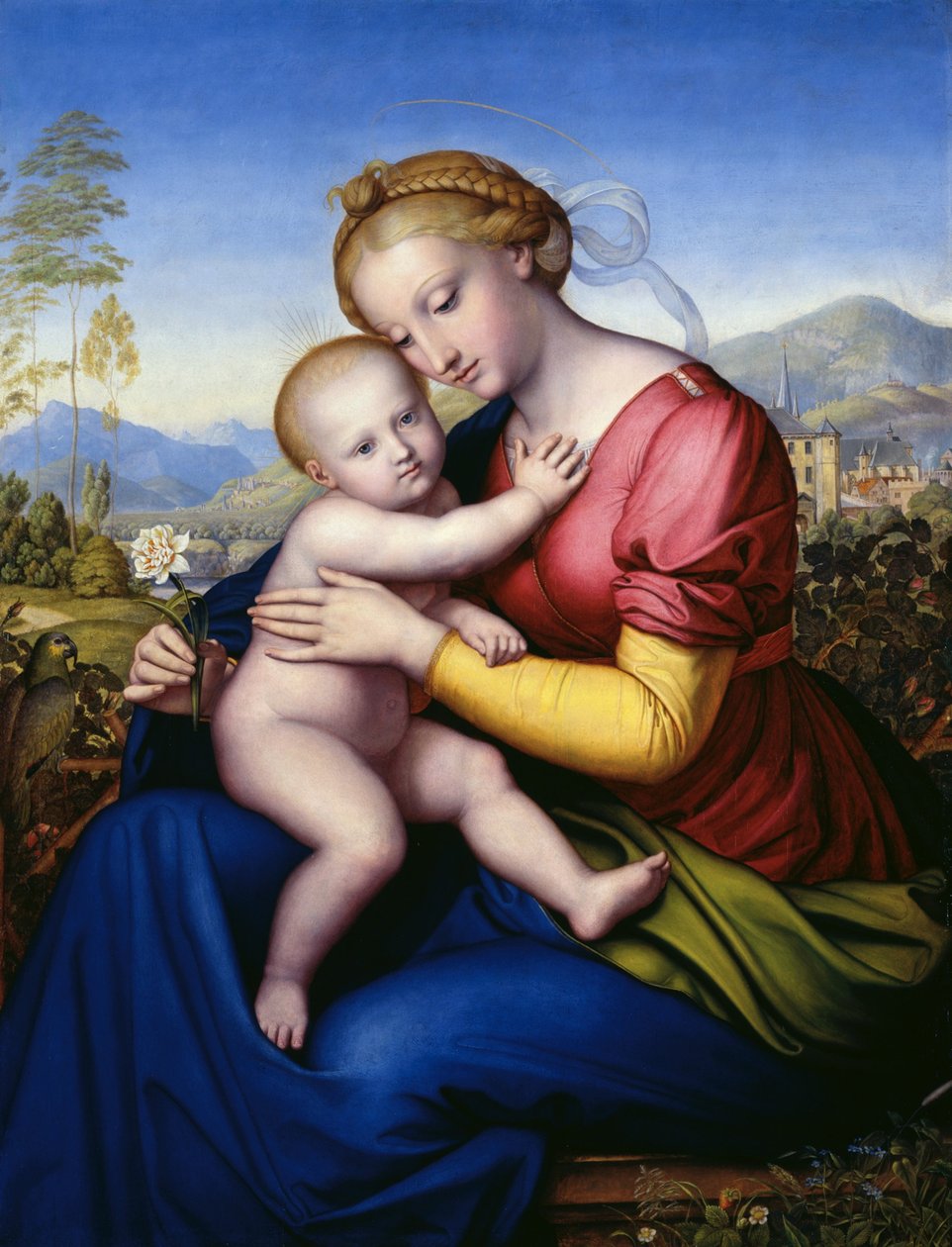 Madonna con bambino e pappagallo da Jakob Götzenberger
