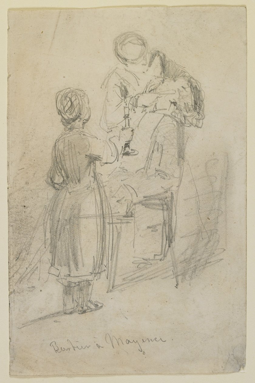Barbiere a Magonza, 1858 da James Abbott McNeill Whistler