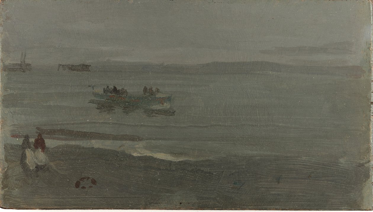 Blu e Argento - Barca che Entra a Pourville da James Abbott McNeill Whistler