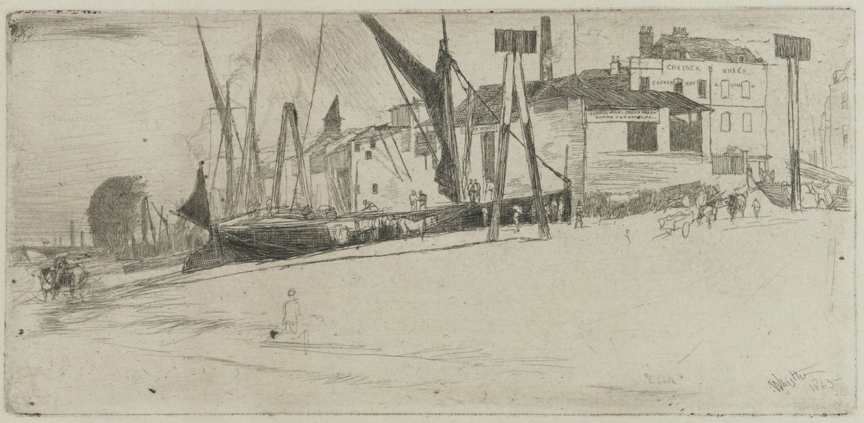 Chelsea Wharf, 1863 da James Abbott McNeill Whistler
