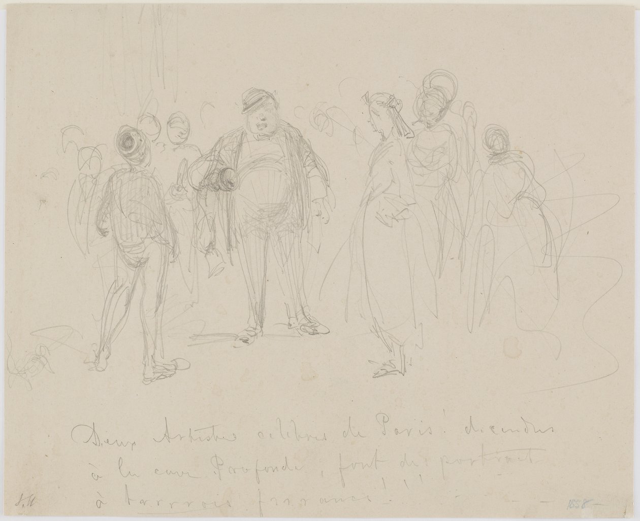 Deux Artistes Celebres de Paris, 1858 da James Abbott McNeill Whistler