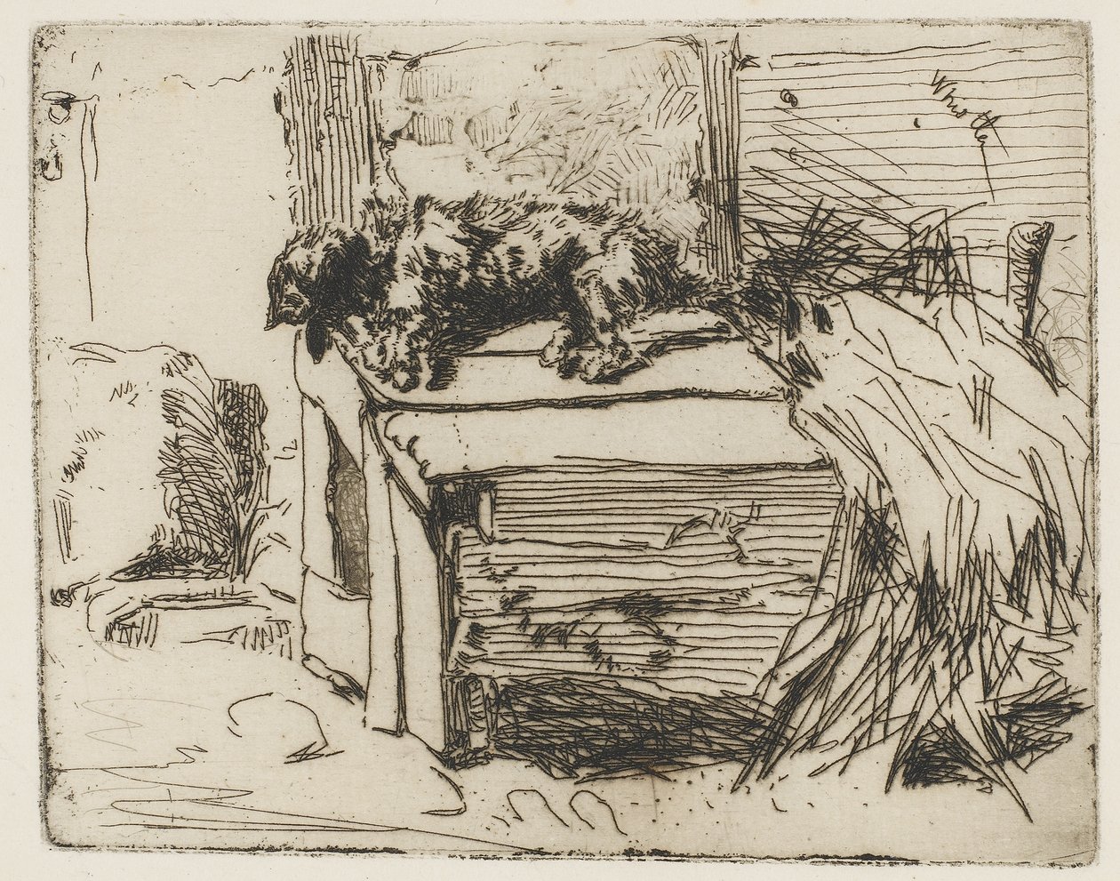 Il cane sul canile, 1858 da James Abbott McNeill Whistler