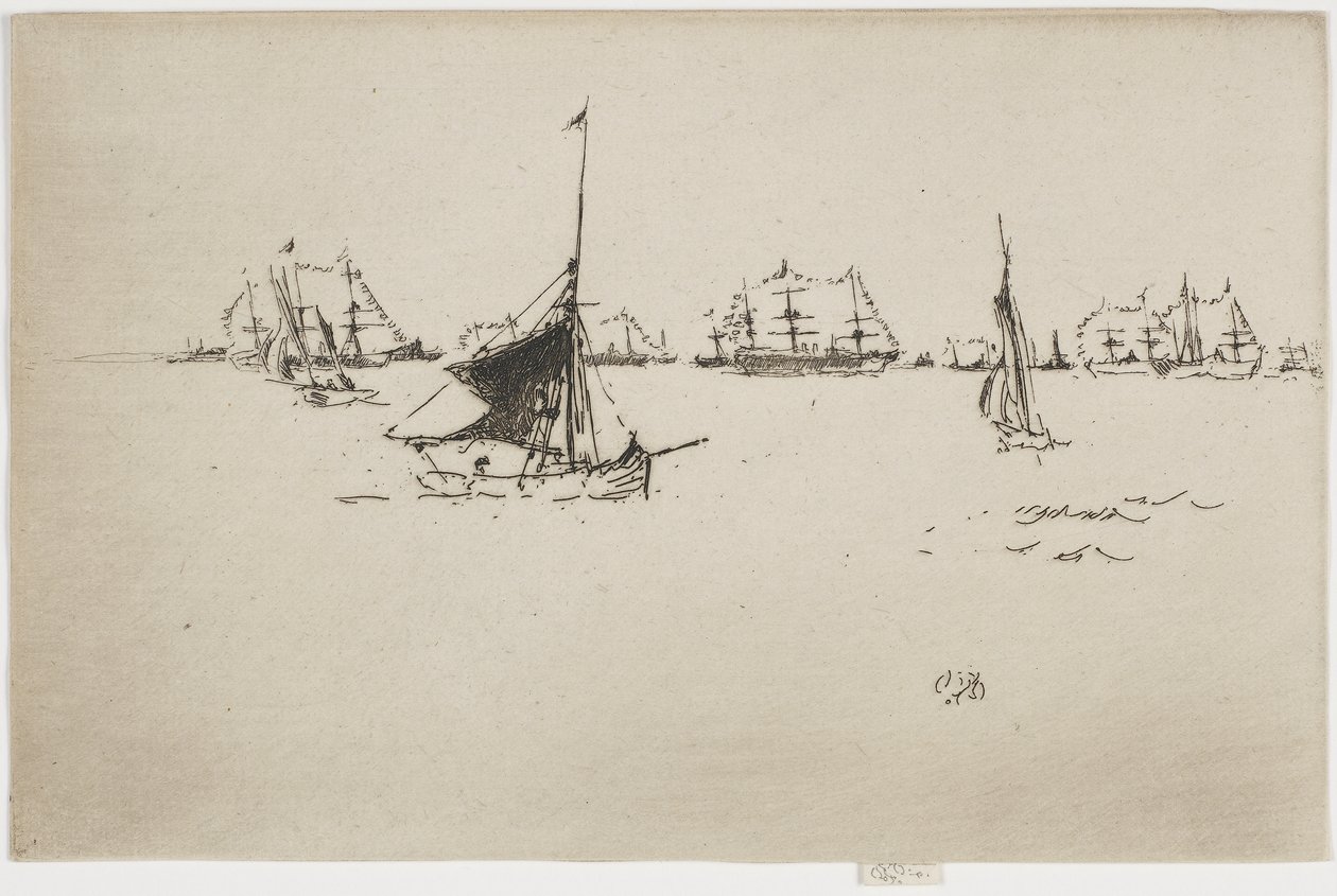 La flotta - Sera, 1887 da James Abbott McNeill Whistler