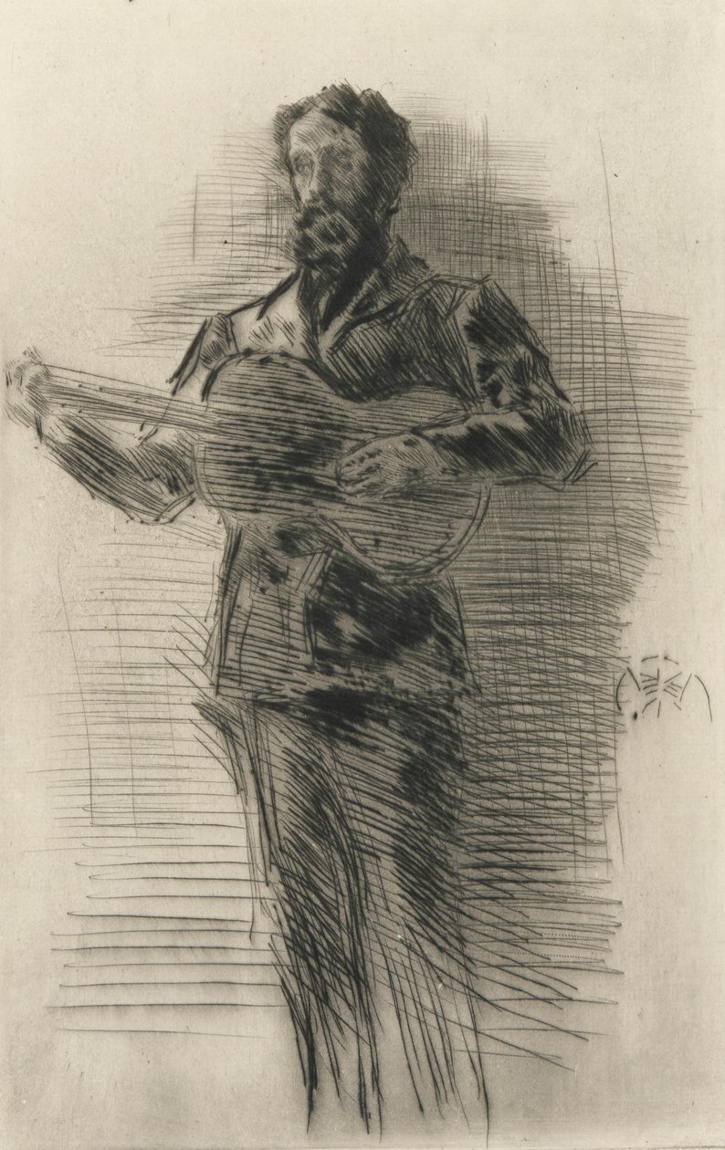 La suonatrice di chitarra, 1875 da James Abbott McNeill Whistler