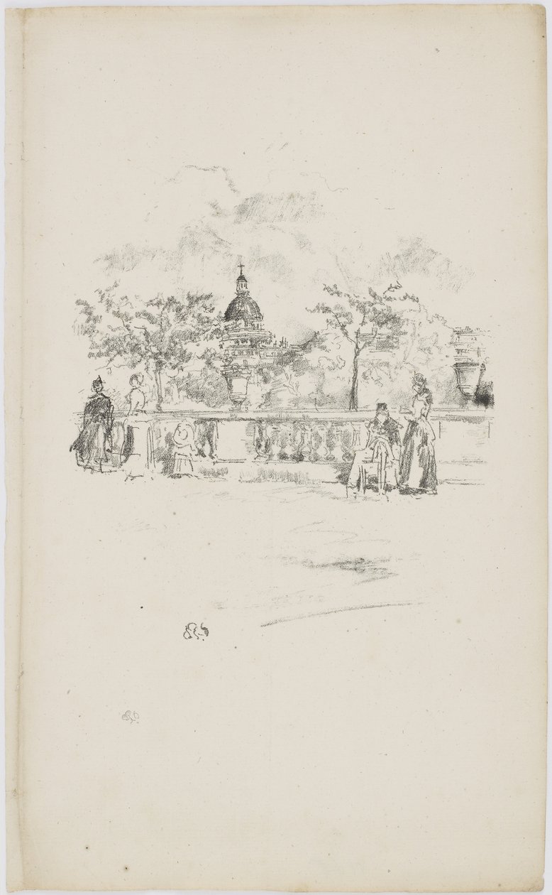 Il Pantheon, dalla Terrazza dei Giardini del Lussemburgo, 1893 da James Abbott McNeill Whistler