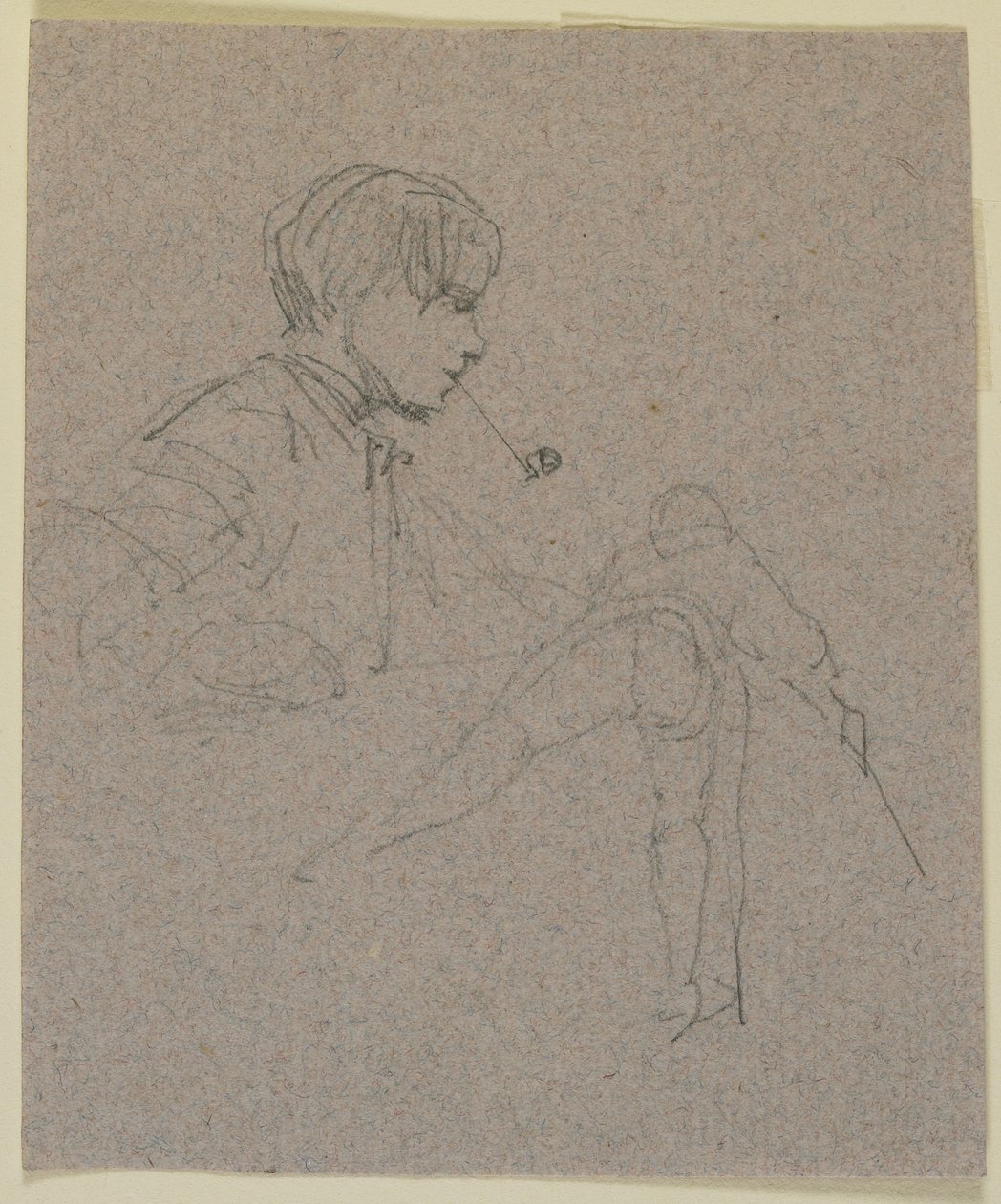 Giovane uomo che fuma una pipa da James Abbott McNeill Whistler