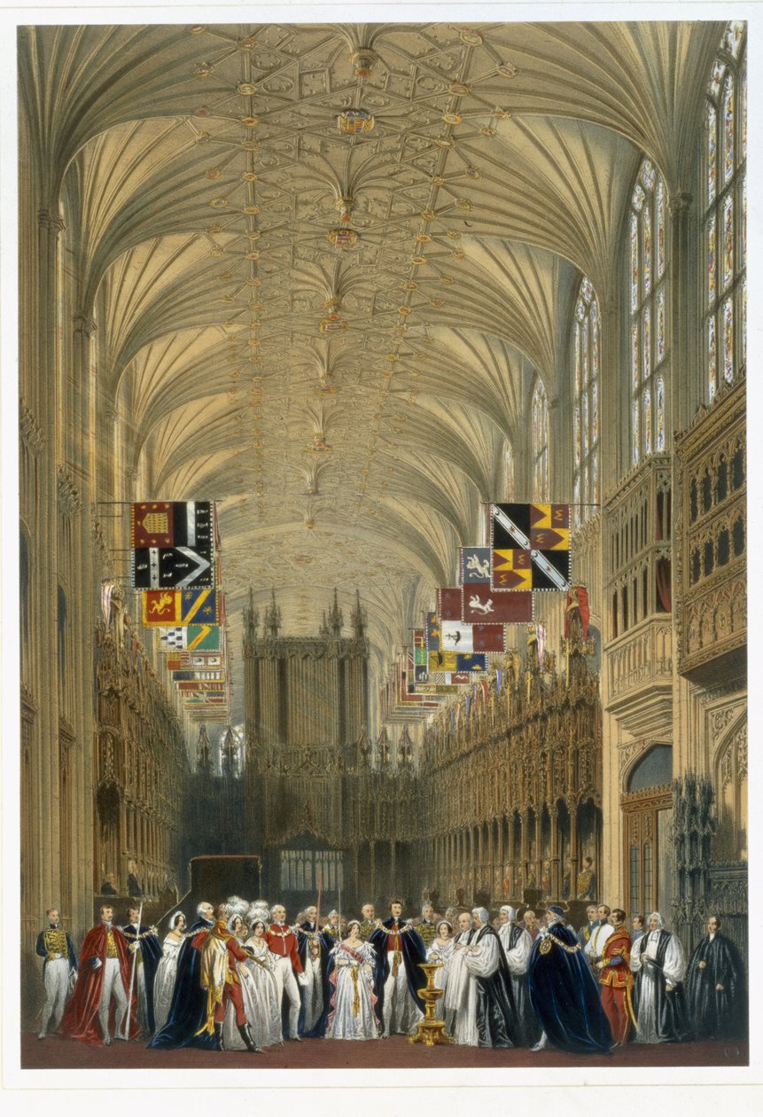 Interno della Cappella di San Giorgio, 1838 da James Baker Pyne