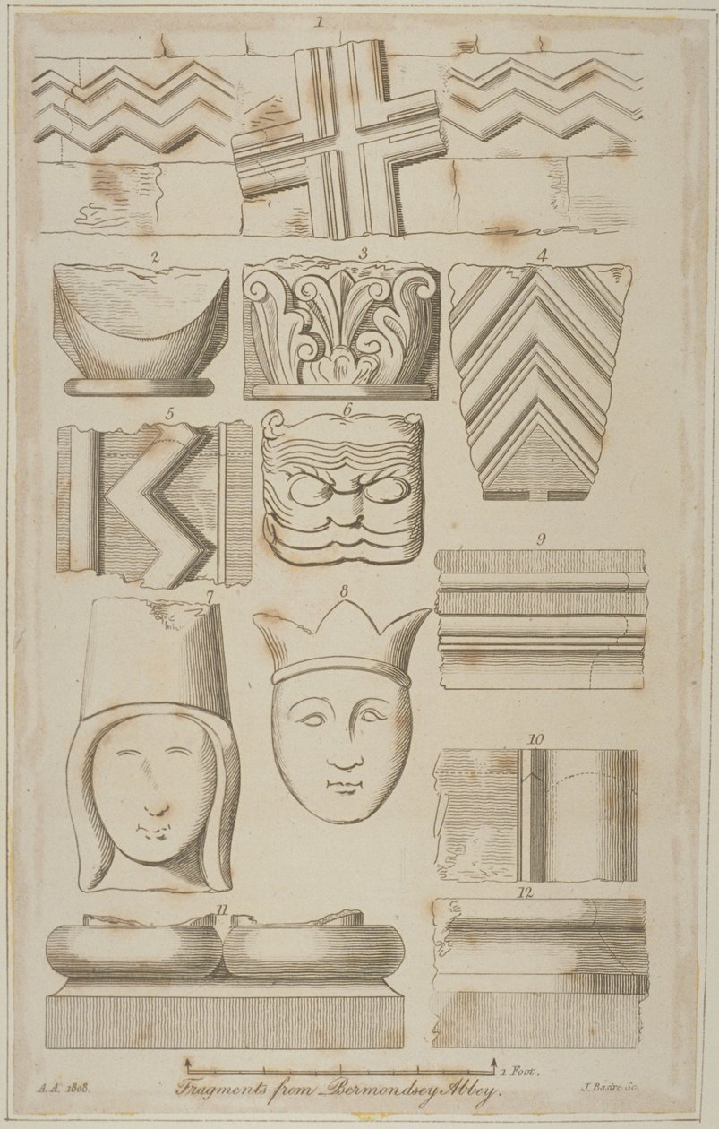 Frammenti di scultura in pietra dall