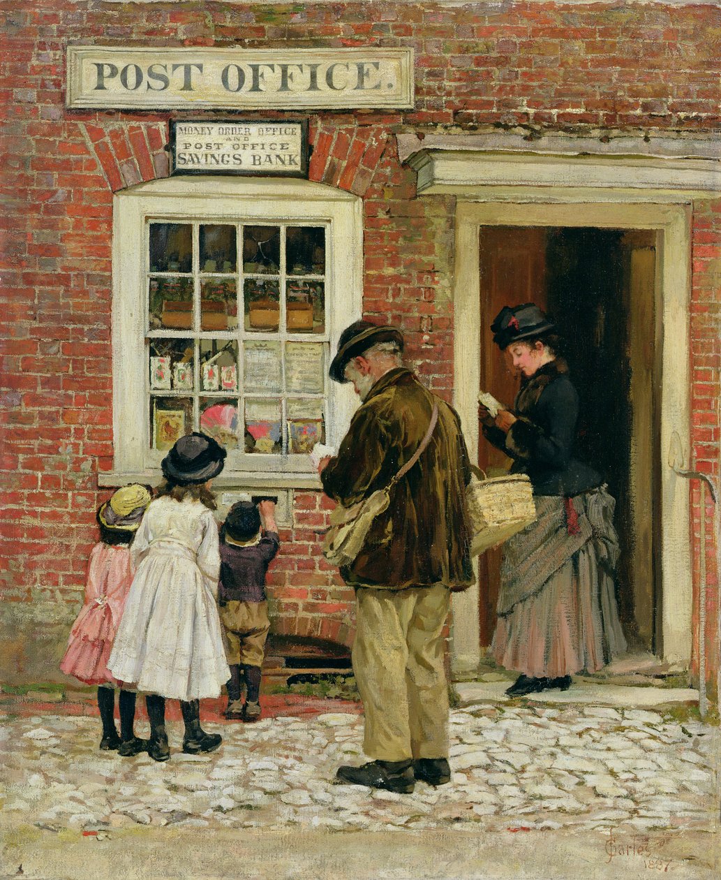 Il negozio del villaggio, 1887 da James Charles