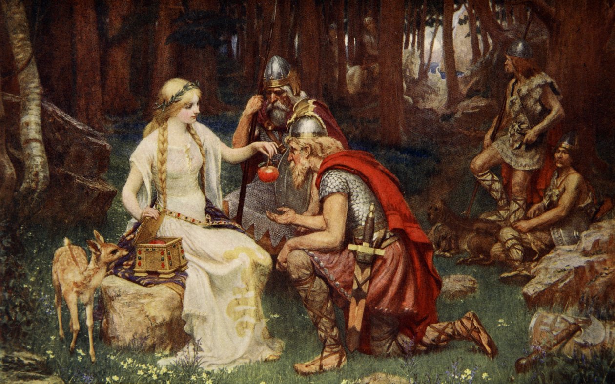 Idun e le mele, illustrazione da 