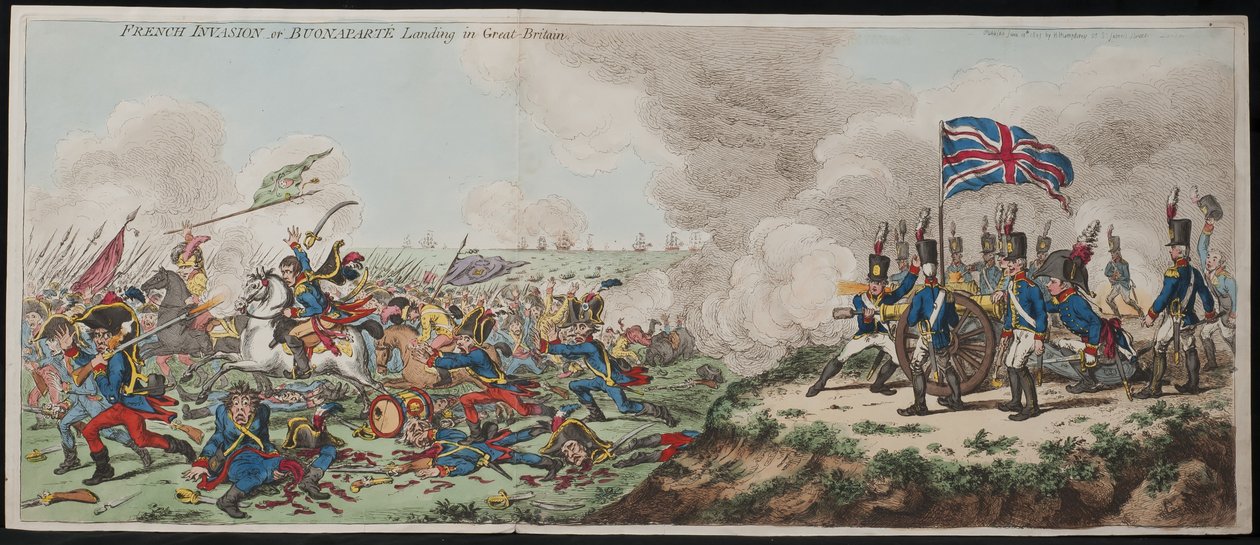 Invasione francese – o Buonaparte sbarca in Gran Bretagna da James Gillray