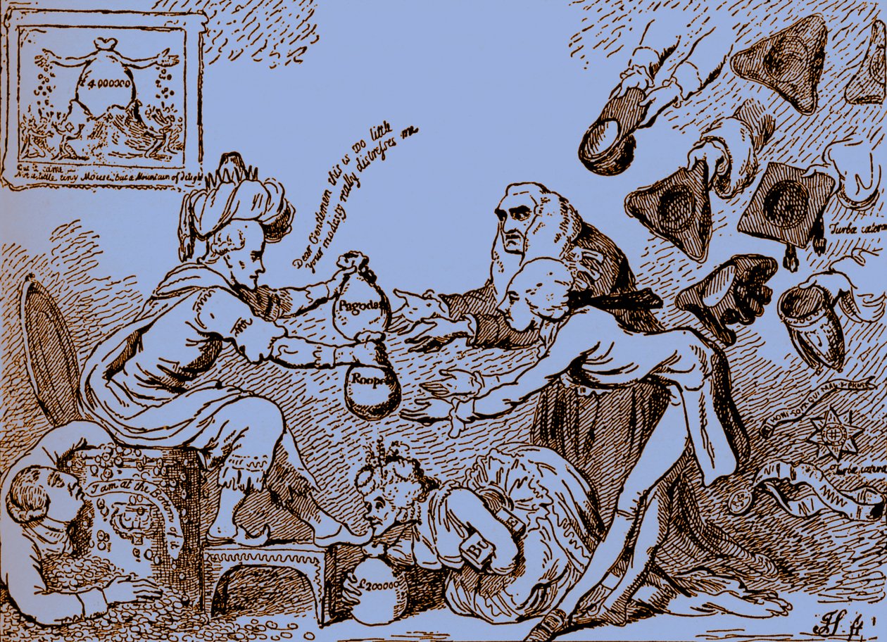 La ricchezza dei nababbi indiani - caricatura di Gillray da James Gillray