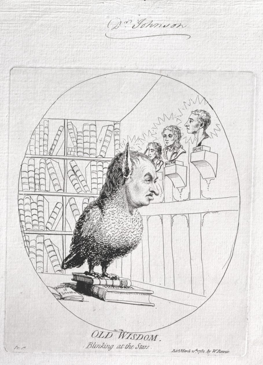 Vecchia saggezza: sbattere le palpebre alle stelle, pubblicato nel 1782 da James Gillray