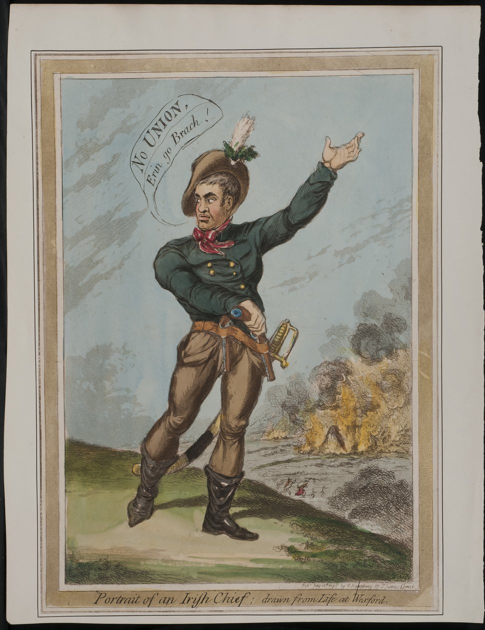 Ritratto di un capo irlandese: disegnato dal vivo a Wexford, 1798 da James Gillray