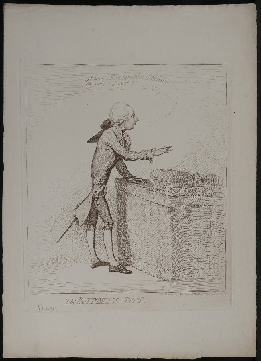 Il pozzo senza fondo, 1792 da James Gillray