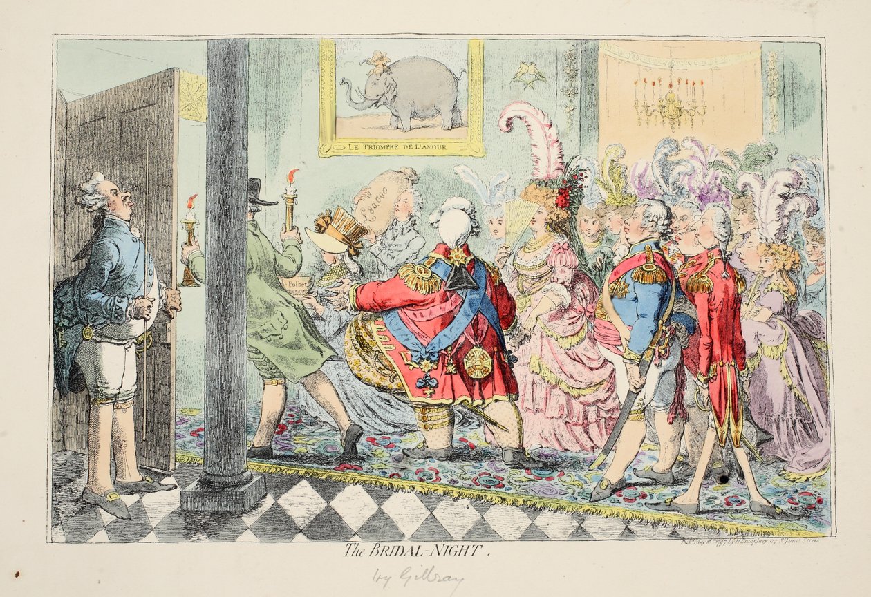 La Notte Nuziale, 1797 da James Gillray