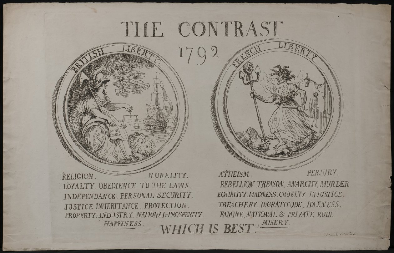 Il contrasto, 1792 da James Gillray