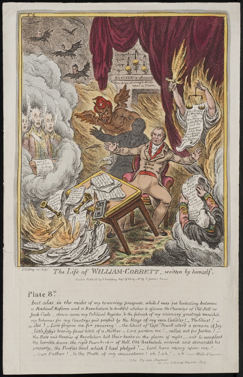 La vita di William Cobbett, scritta da lui stesso, 1809 da James Gillray