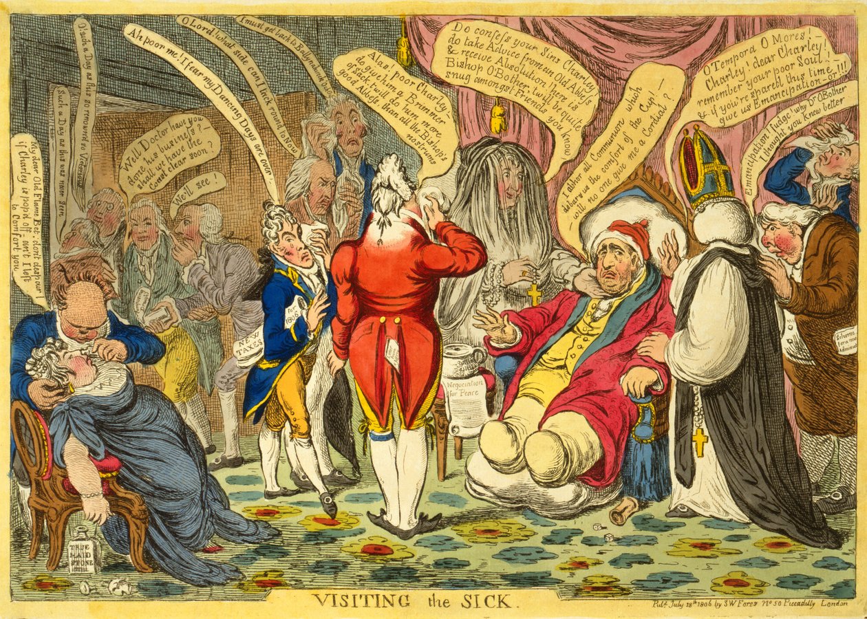 Visitare i malati, pub. 18 luglio 1806 da James Gillray
